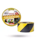 PVC Warning Tape Black/Yellow 48MM x 25M